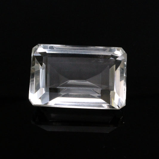 69Ct Natural Clear Crystal Quartz Rectangle Fine Gemstone