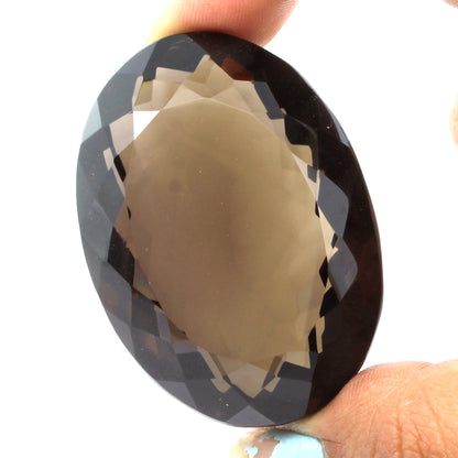 253.2Ct Natural Smoky Quartz Crystal Oval Gemstone