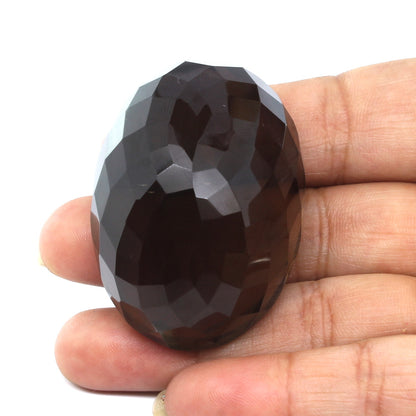 253.2Ct Natural Smoky Quartz Crystal Oval Gemstone