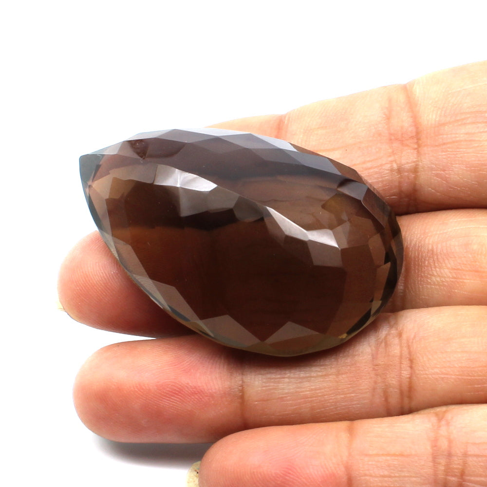 148.3Ct Natural Smoky Quartz Crystal Pear Gemstone