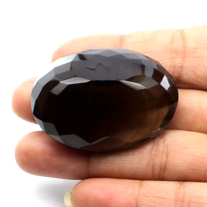 152.9Ct Natural Smoky Quartz Crystal Oval Gemstone