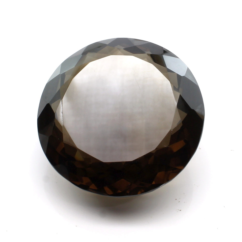 160Ct Natural Smoky Quartz Crystal Round Gemstone