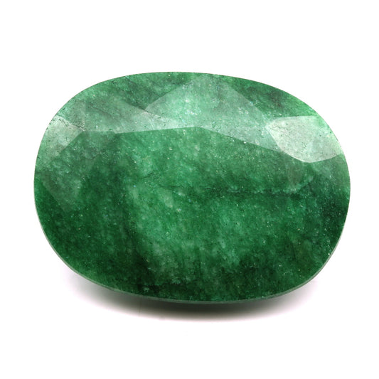 197Ct Natural Brazilian Green Emerald Oval Shape Faceted Gemstone