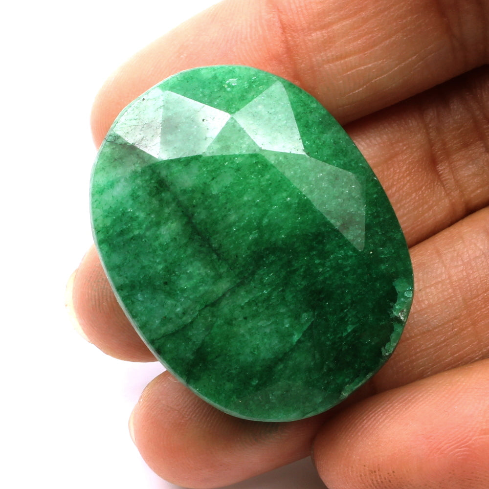 121.9Ct Natural Brazilian Green Emerald Faceted Gemstone