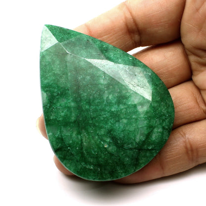 325.4Ct Natural Brazilian Green Emerald Pear Shape Gemstone