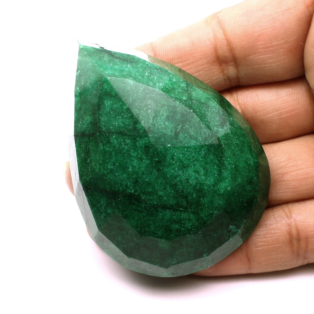 372.3Ct Natural Brazilian Green Emerald Faceted GemstoneV