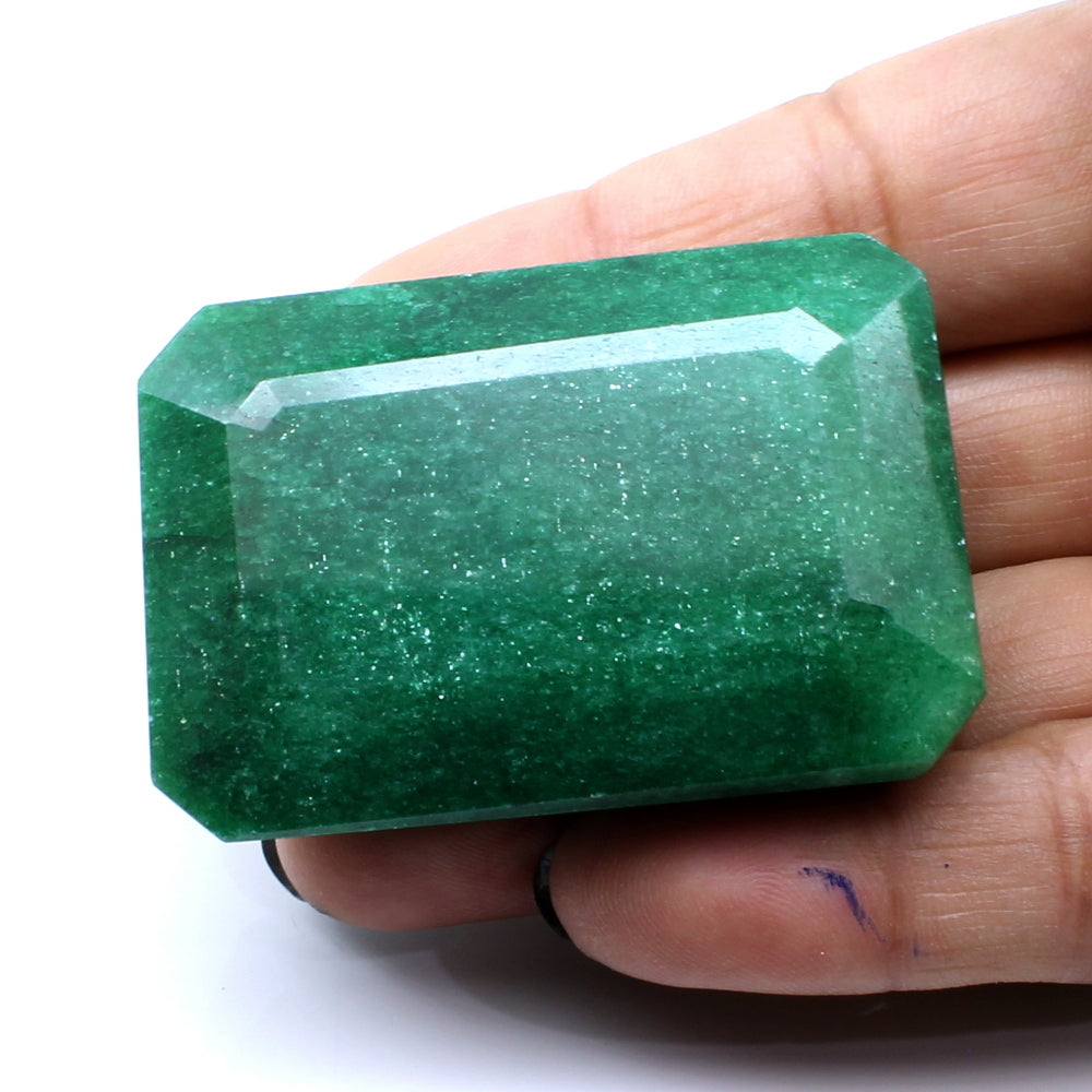 360.5Ct Natural Brazilian Green Emerald Cut Faceted Gemstone