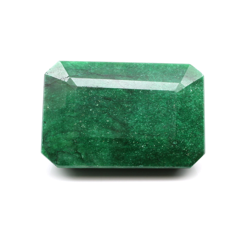 264.8Ct Natural Green Emerald Rectangle Cut Faceted Gemstone