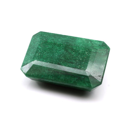 264.8Ct Natural Green Emerald Rectangle Cut Faceted Gemstone