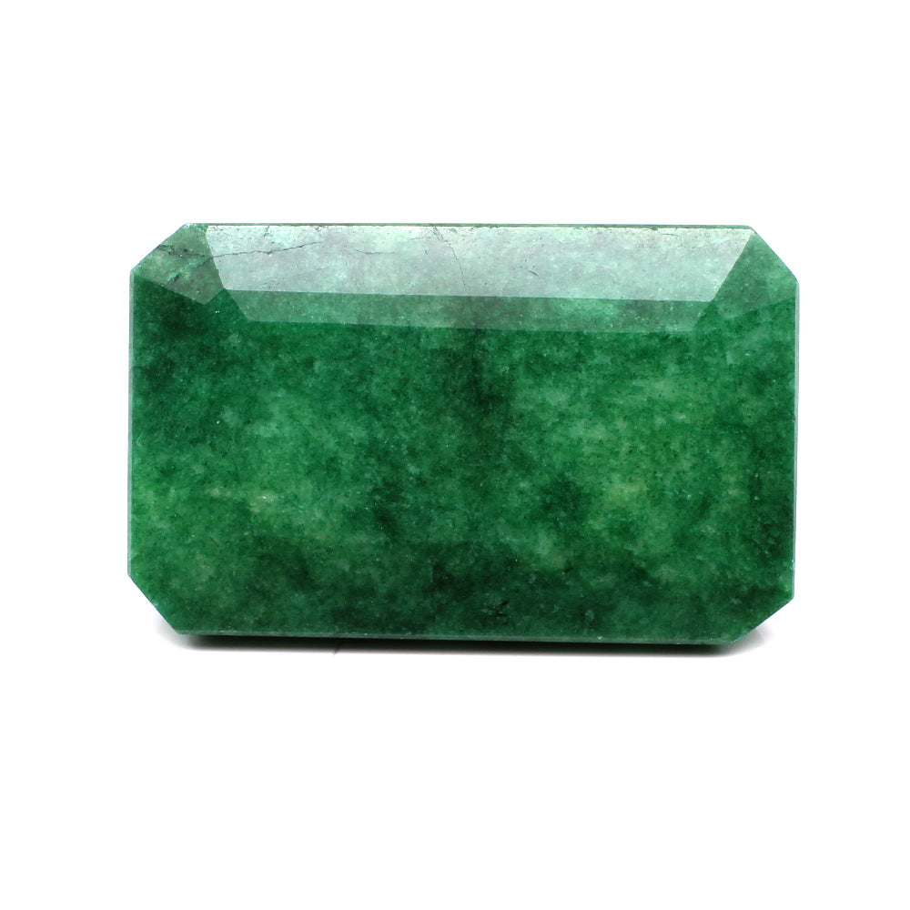 297.8Ct Natural Brazilian Green Emerald Rectangle Cut Faceted Gemstone