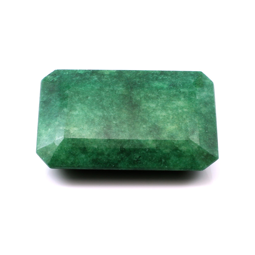 297.8Ct Natural Brazilian Green Emerald Rectangle Cut Faceted Gemstone