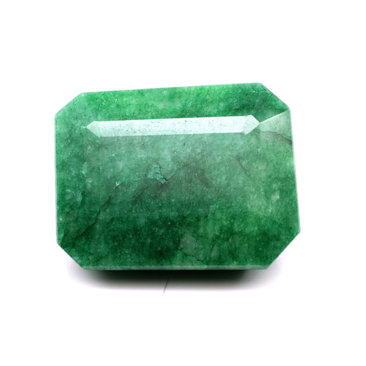 329Ct Natural Brazilian Green Emerald Rectangle Faceted Gemstone