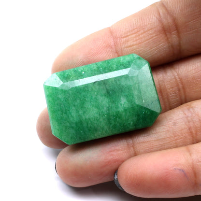 88.6Ct Natural Brazilian Green Emerald Rectangle Faceted Gemstone