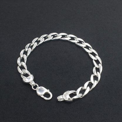 925 Sterling Silver Men's Timeless Curb Chain Bracelet