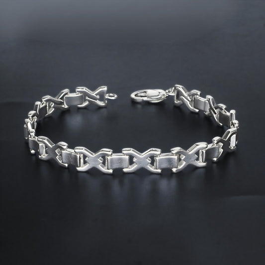 925 Sterling Silver Men's Gifting Link Chain Bracelet