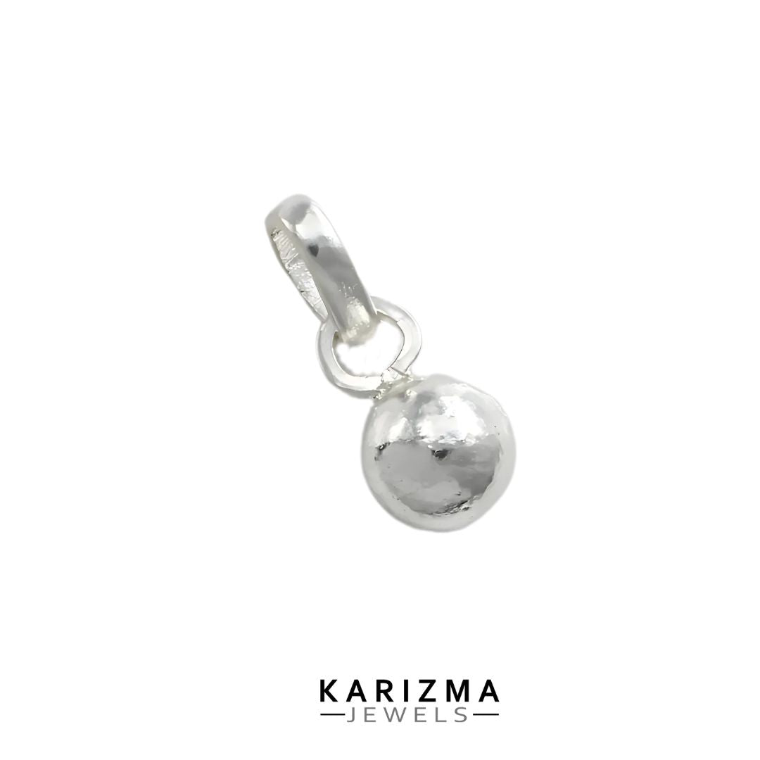 Pure Silver Ball Pendant for Lal Kitab remedy चांदी की गोली लॉकेट