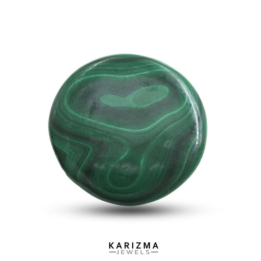 186.65Ct Natural Green Malachite Round Cabochon Gemstone.