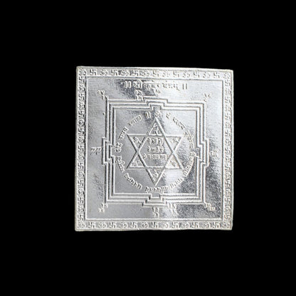 Real Silver Shree Kuber Yantra for Lal kitab red book and astrological remedies