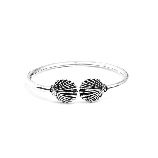 925 Sterling Silver Oxidized Bracelet Bangle - Single