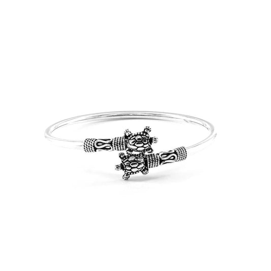 Pure 925 Silver Oxidized Bracelet Bangle - Single