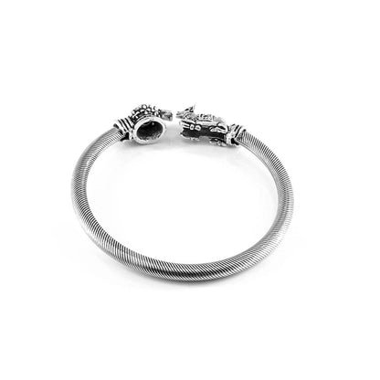 Real 925 Silver Oxidized Bracelet Bangle - Single