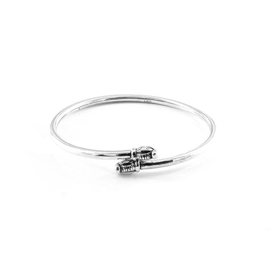 Real Silver Oxidized Indian Bracelet Bangle - Single