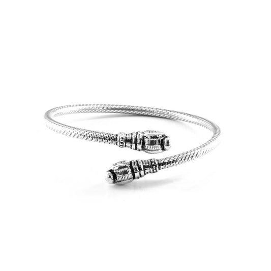 Real Silver Oxidized Indian Bracelet Bangle - Single