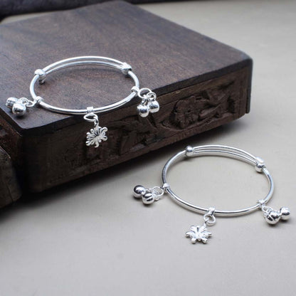 925 Silver Kids Bangles Bracelet Pair