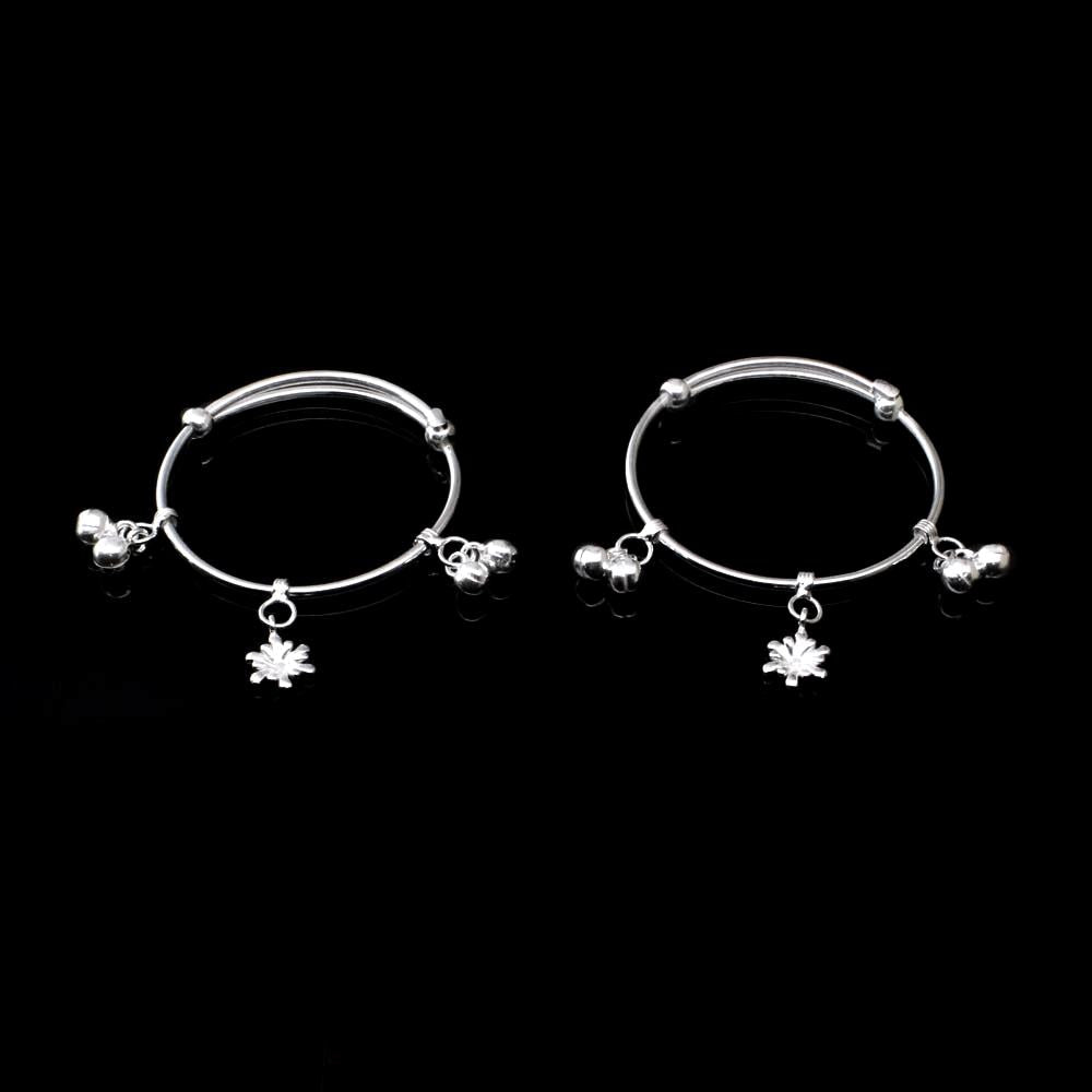 925 Silver Kids Bangles Bracelet Pair