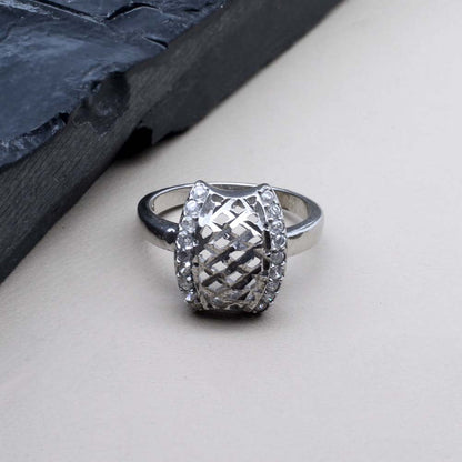 Sterling Silver Ring CZ Studded