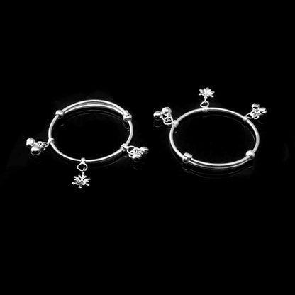 925 Silver Kids Bangles Bracelet Pair