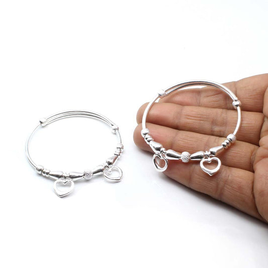 925 Silver Kids Bangles Bracelet Pair