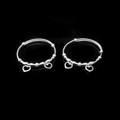 925 Silver Kids Bangles Bracelet Pair