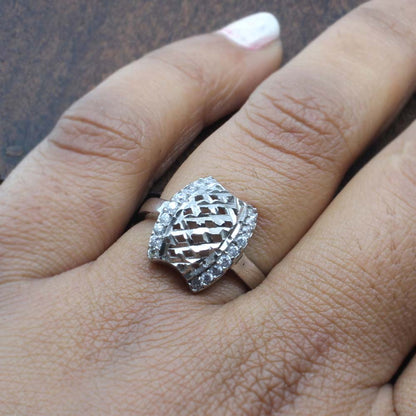 Sterling Silver Ring CZ Studded