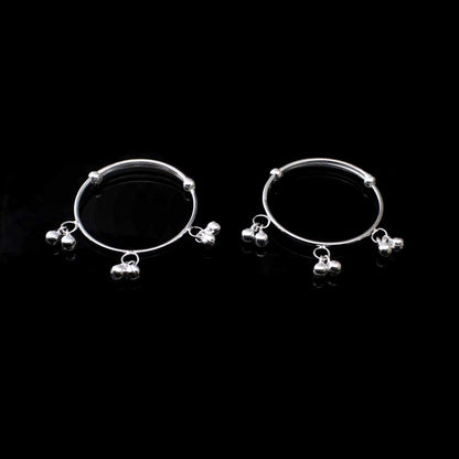 Real 925 Silver Kids Bangles Bracelet Pair