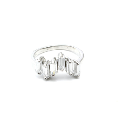 Real 925 Sterling Silver CZ women finger ring