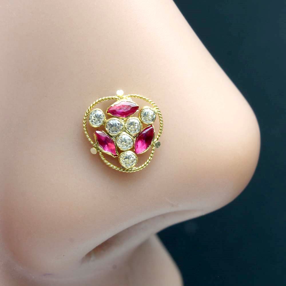 Asian 14K Real Gold Nose stud