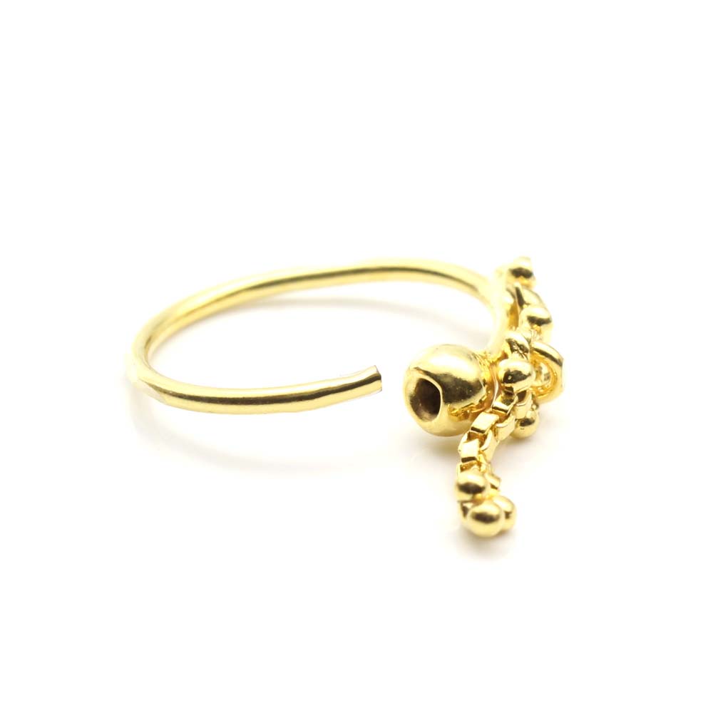  14K Real gold girl nose ring 