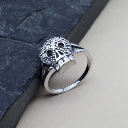 Real 925 Sterling Silver Skull Ring