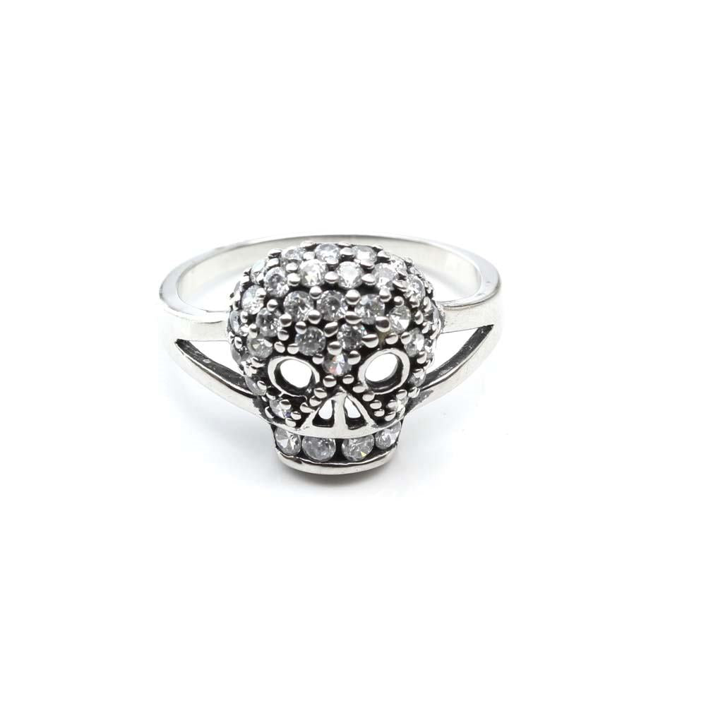 Real 925 Sterling Silver Skull Ring