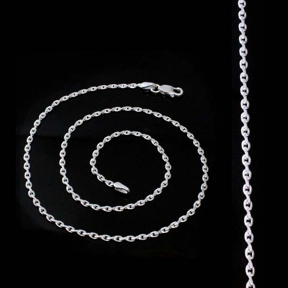 Real Sterling Silver Indian Style Neck Chain 18.5"
