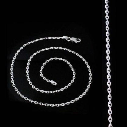 Real Sterling Silver Indian Style Neck Chain 18.5"