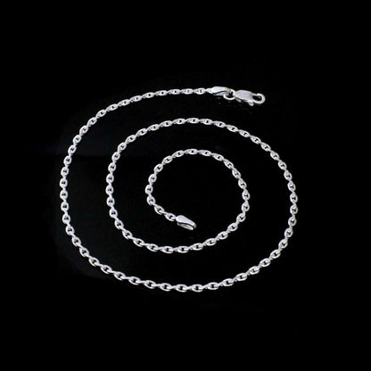 Real Sterling Silver Indian Style Neck Chain 18.5"