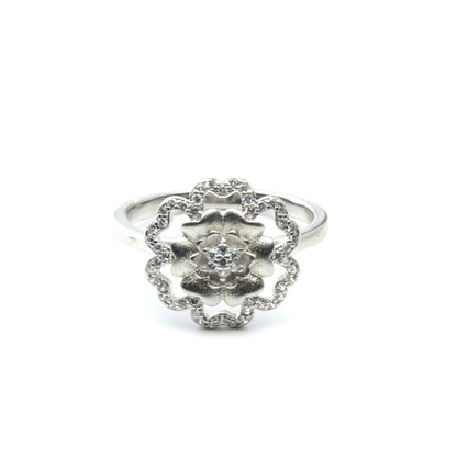 Cute Real 925 Sterling Silver CZ Women Ring