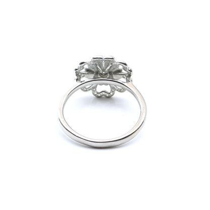 Cute Real 925 Sterling Silver CZ Women Ring