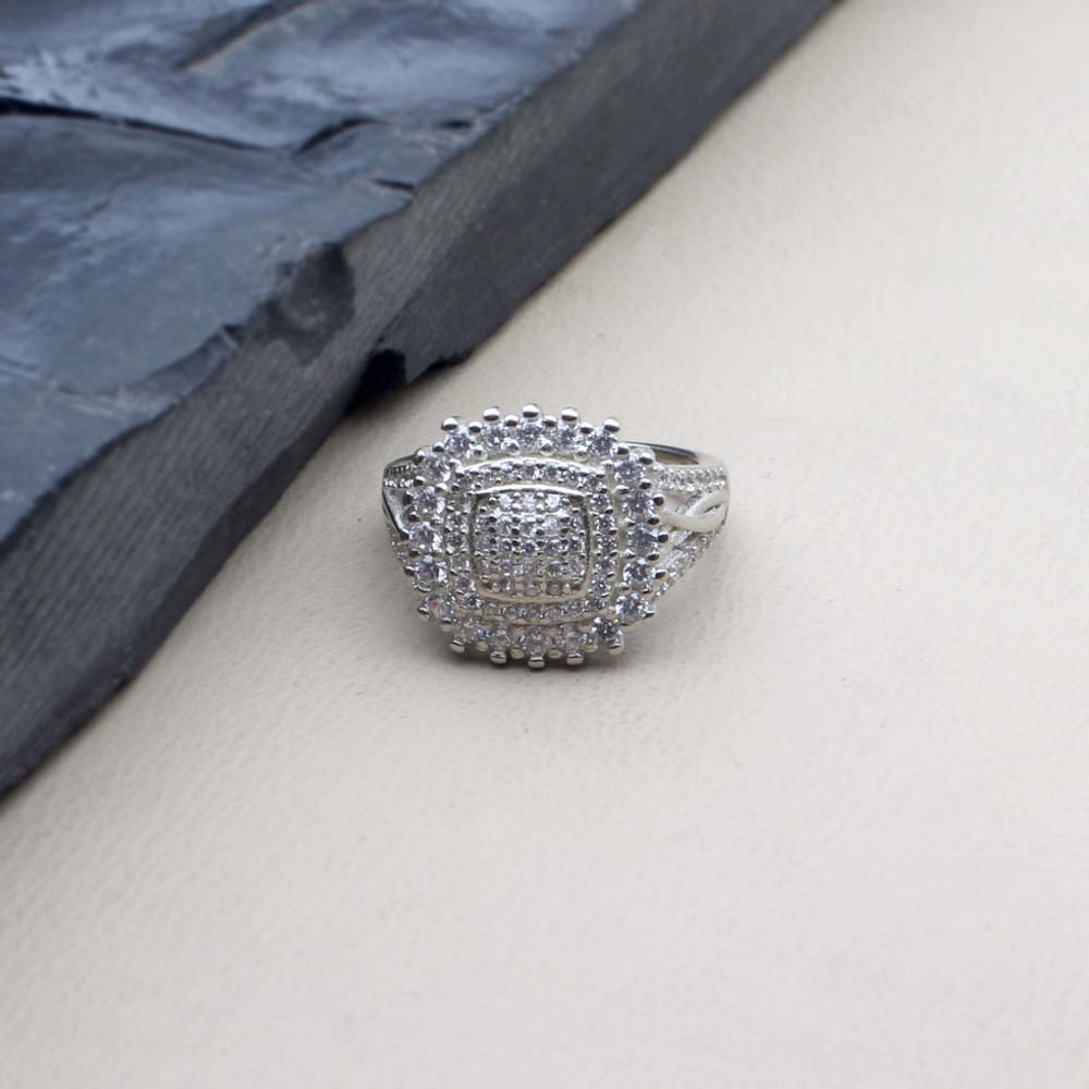 Real 925 Sterling Silver CZ Women Ring