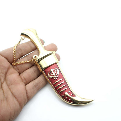 Religious Gift Quality Steel Red Sikh Kirpan Siri Sahib Taksali Singh