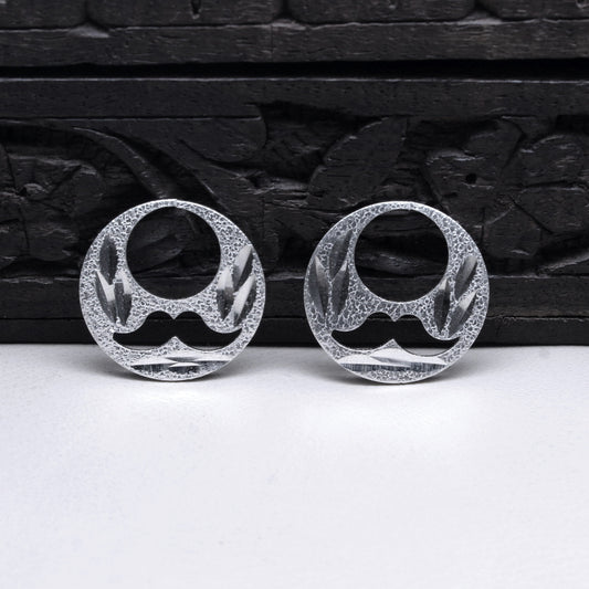 Real Silver MOUSTACHE Nattiyan (Nanti) men earring