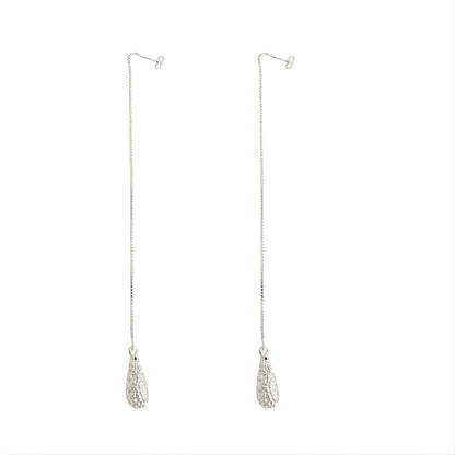 Latest design 925 Sterling Silver Teardrop Dangle Earrings