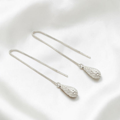 Latest design 925 Sterling Silver Teardrop Dangle Earrings